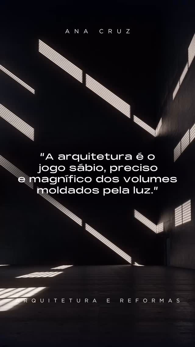 Quando a luz encontra o espaço, nasce a emoção.

A arquitetura vai além de traços e estruturas.
Ela só ganha alma quando a luz entra em cena.
É a luz que revela o que os olhos não veem à primeira vista: as camadas, os silêncios, os respiros de um ambiente.

Luz não é detalhe — é linguagem.
Ela cria movimento onde só havia forma.
Dá profundidade, revela textura, transforma a energia do lugar ao longo do dia.

De manhã, suaviza.
Ao entardecer, dramatiza.
À noite, sussurra.

Um projeto sem luz não é incompleto.
É mudo.

Porque, no fundo, a luz não ilumina: ela conta histórias.

#ArquiteturaComSentido #LuzQueTransforma #AtmosferasArquitetônicas #LuzNatural #DesignSensorial #ArquiteturaComAlma #EspaçoVivido #LuzÉNarrativa #ArquiteturaContemporânea #LuzEEmoção #DesignPoético #SombrasComSignificado #LuzÉProjeto